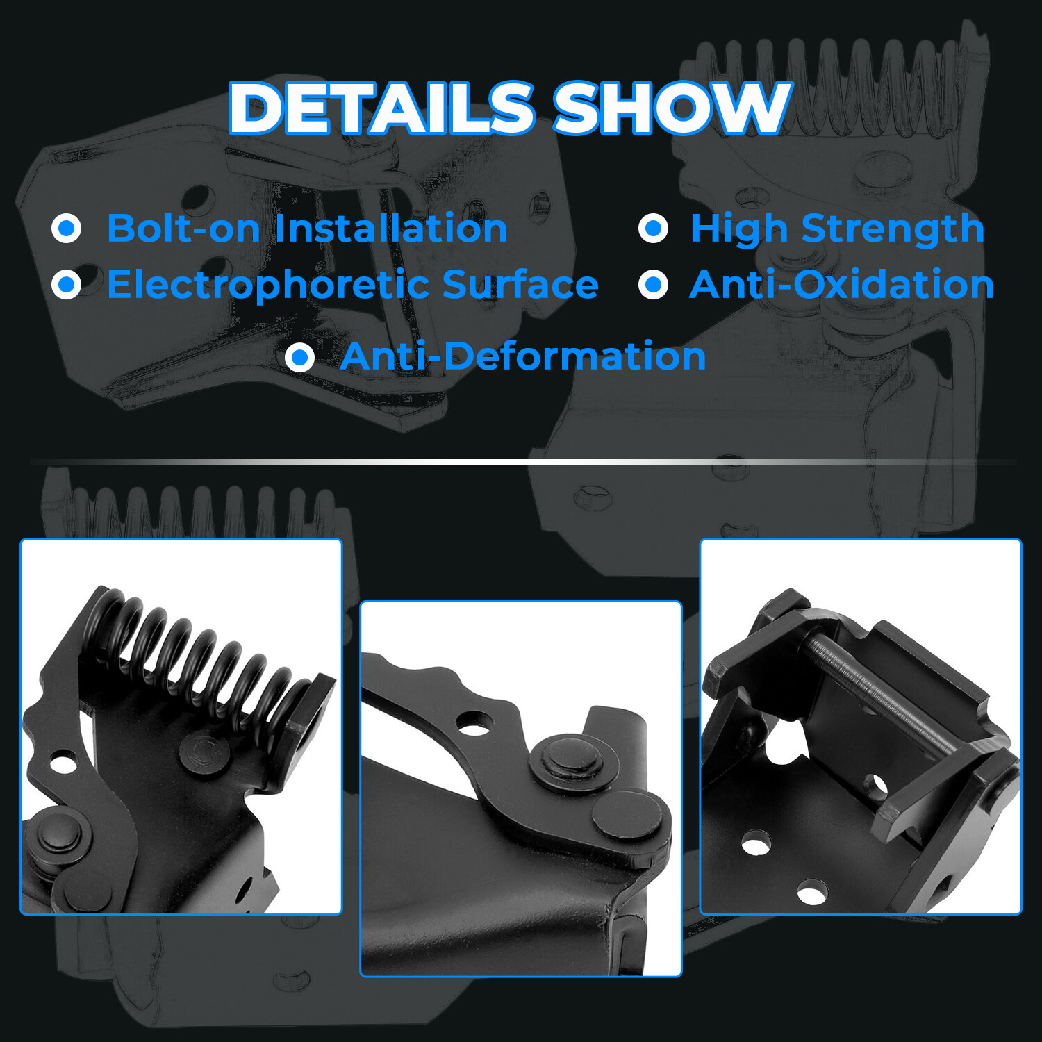 4pc Door Hinges For 78-88 G-body Malibu Regal El Camino Oldsmobile Monte Carlo