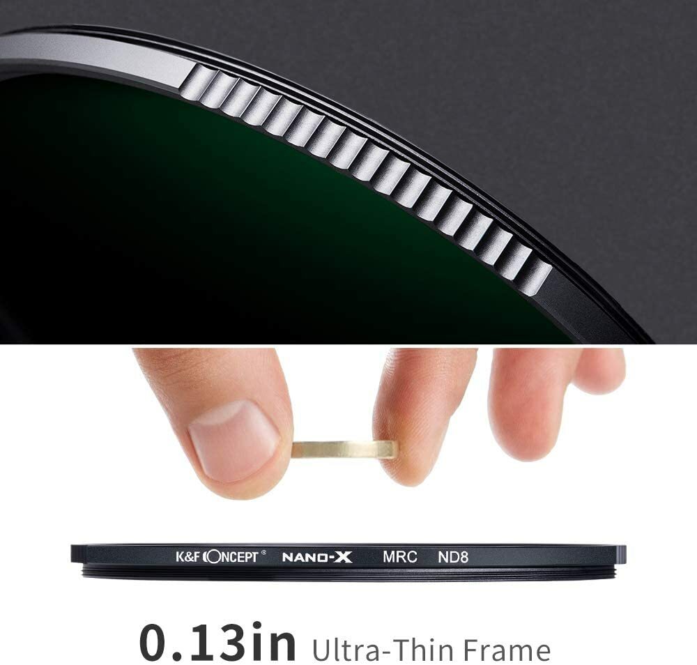K&F Concept 49mm ND8 (3 Stop) Multi Coating Neutral Density Camera Lens Filter