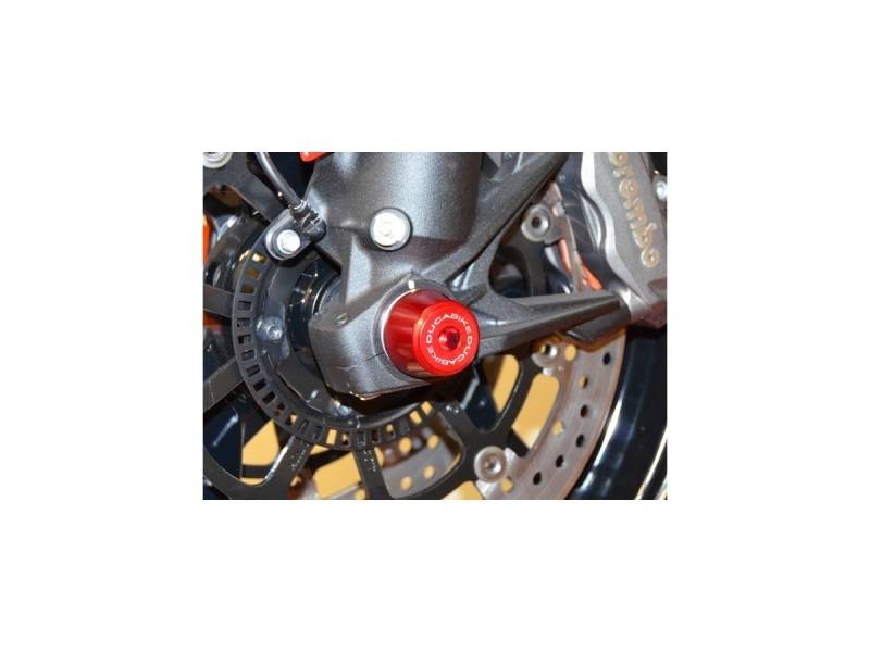 Ducabike Front Axle Sliders: Fits Multiple Models Red Color