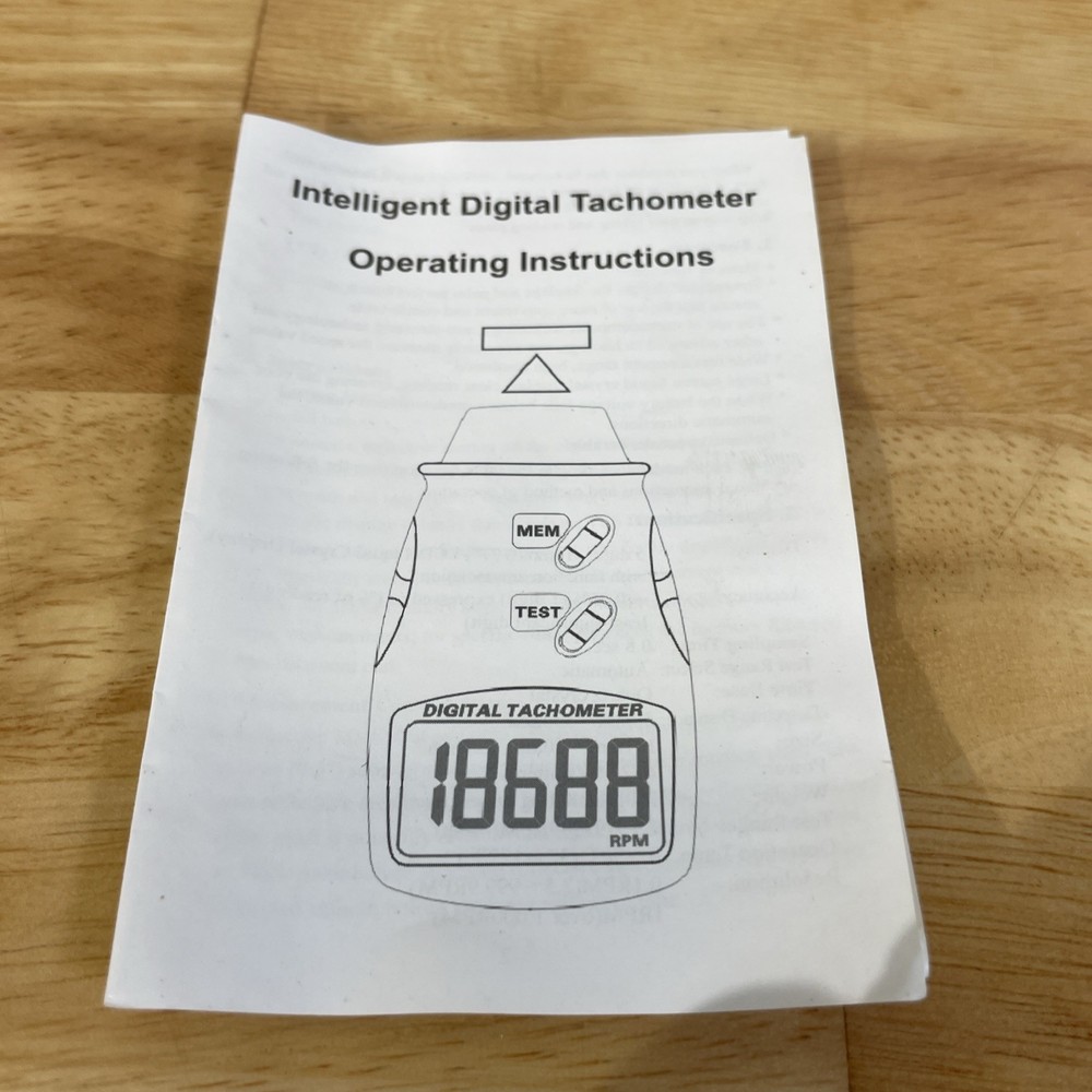 Digital Meter Digital Photo Tachometer -- Model: DT2234C