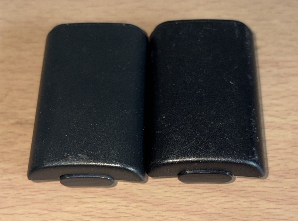 2 Black AA Battery Back Cover Cases For Xbox 360 Wireless Controllers Oem