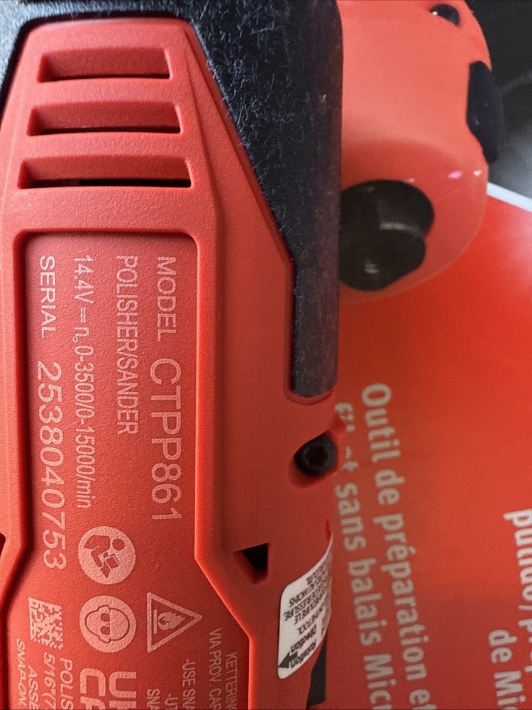 For Snap-on CTPP861DB 14.4v Micro lithium Brushless Cordless Polish/prep Tool