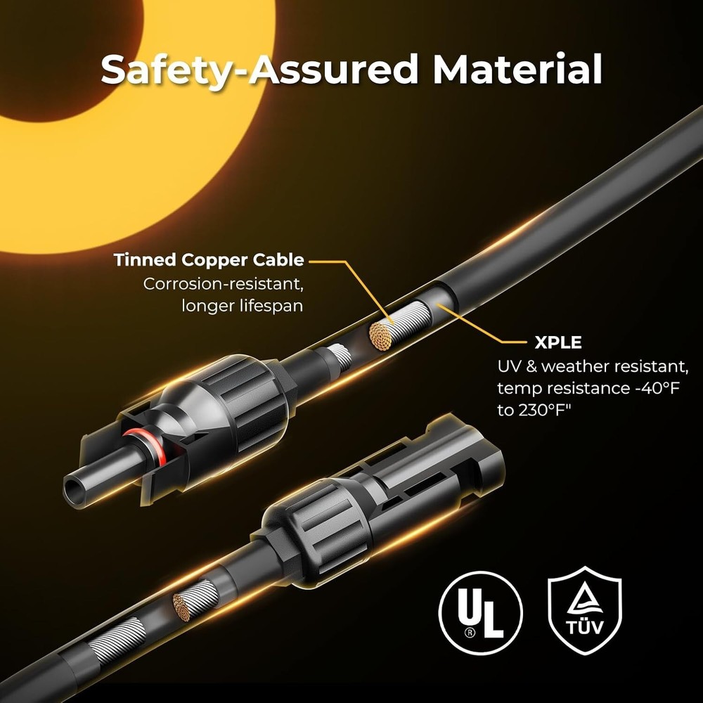 Solar Panel 1-4 MC4 Y Branch Cable Connection Waterproof Adapter Connector