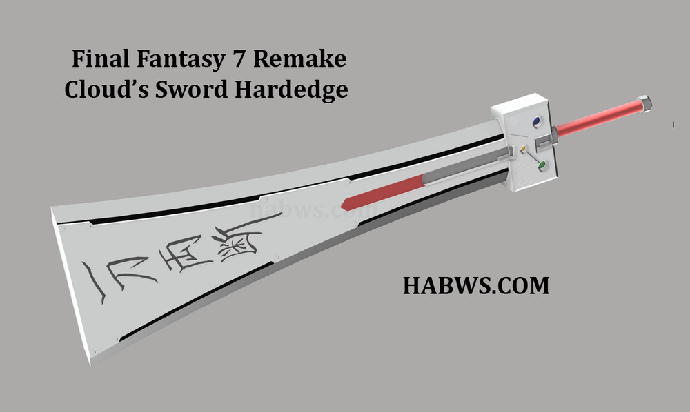 Final Fantasy 7 Remake Hardedge FF7 3D Printed Cloud Cosplay Prop