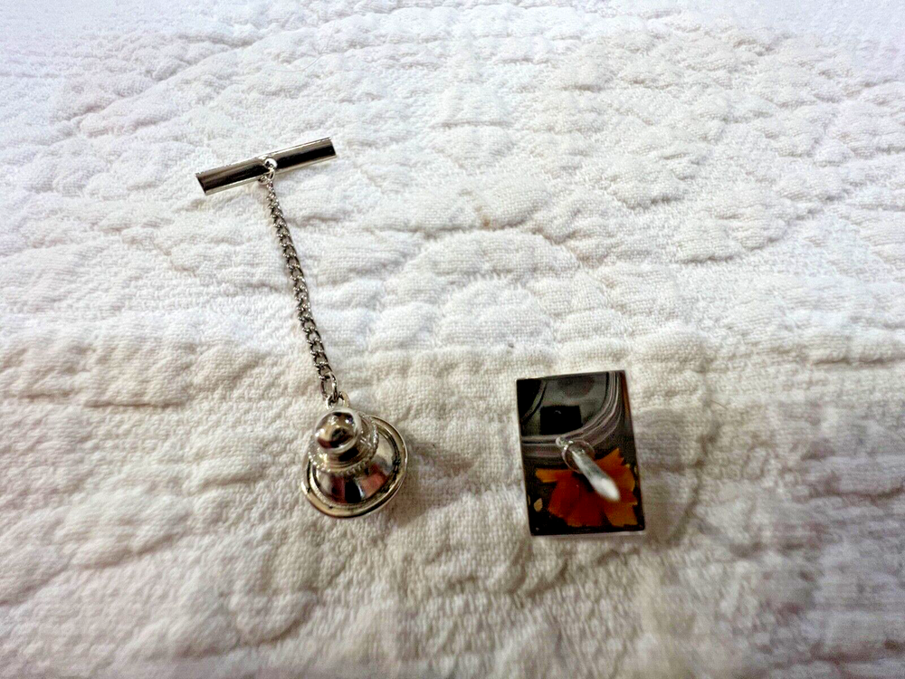 Dichroic Glass Tie Tack Pin