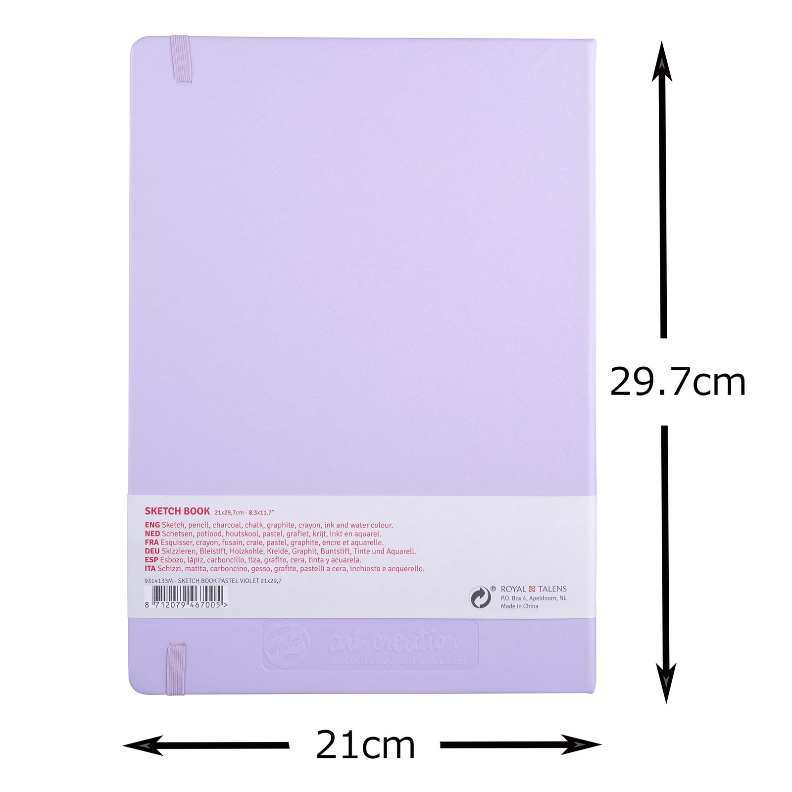 Talens Art Creation Sketchbook 80 Sheets, 21 cm x 30 cm, Pastel Violet