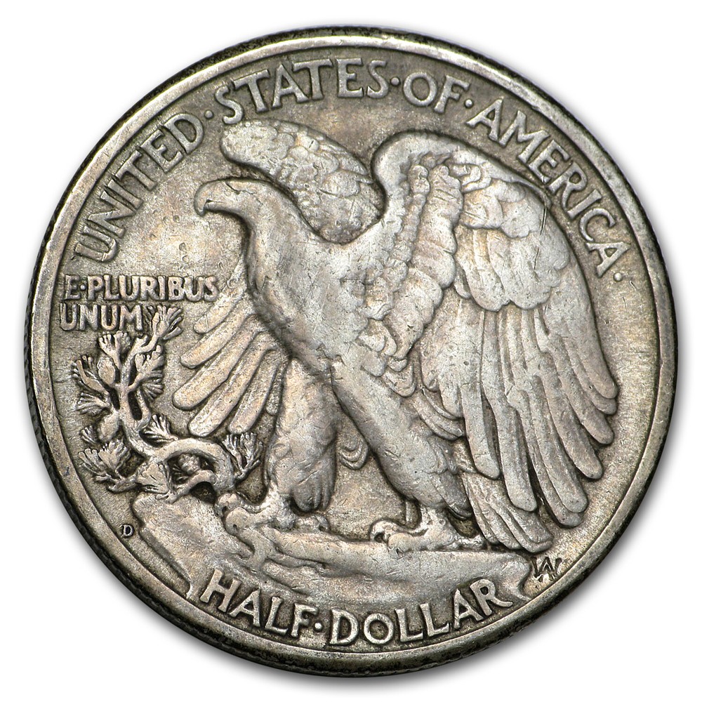 1947-D Walking Liberty Half Dollar Fine/VF