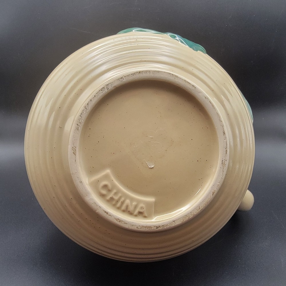 Stoneware Pitcher With Handle Beige 3D Apple Design