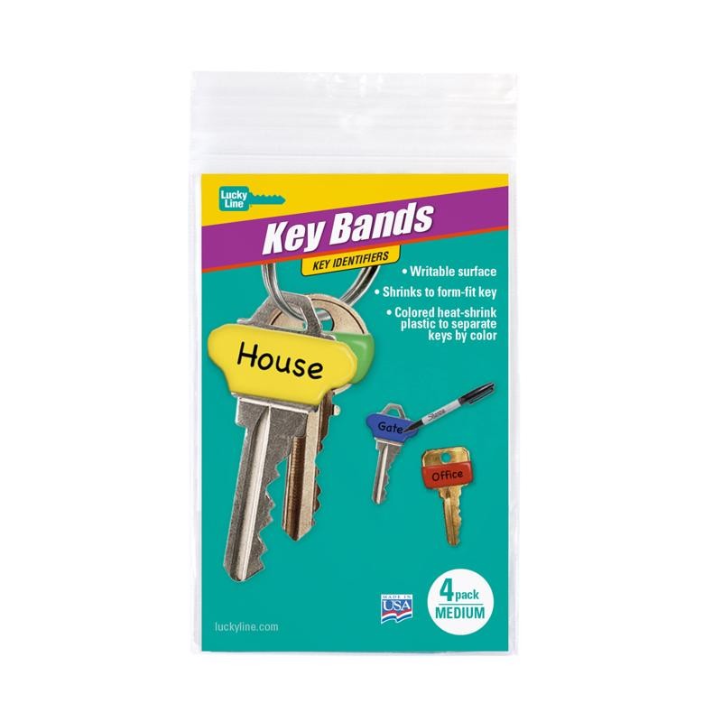 Key-Write 17104 Assorted Color Plastic Key Sleeve Medium