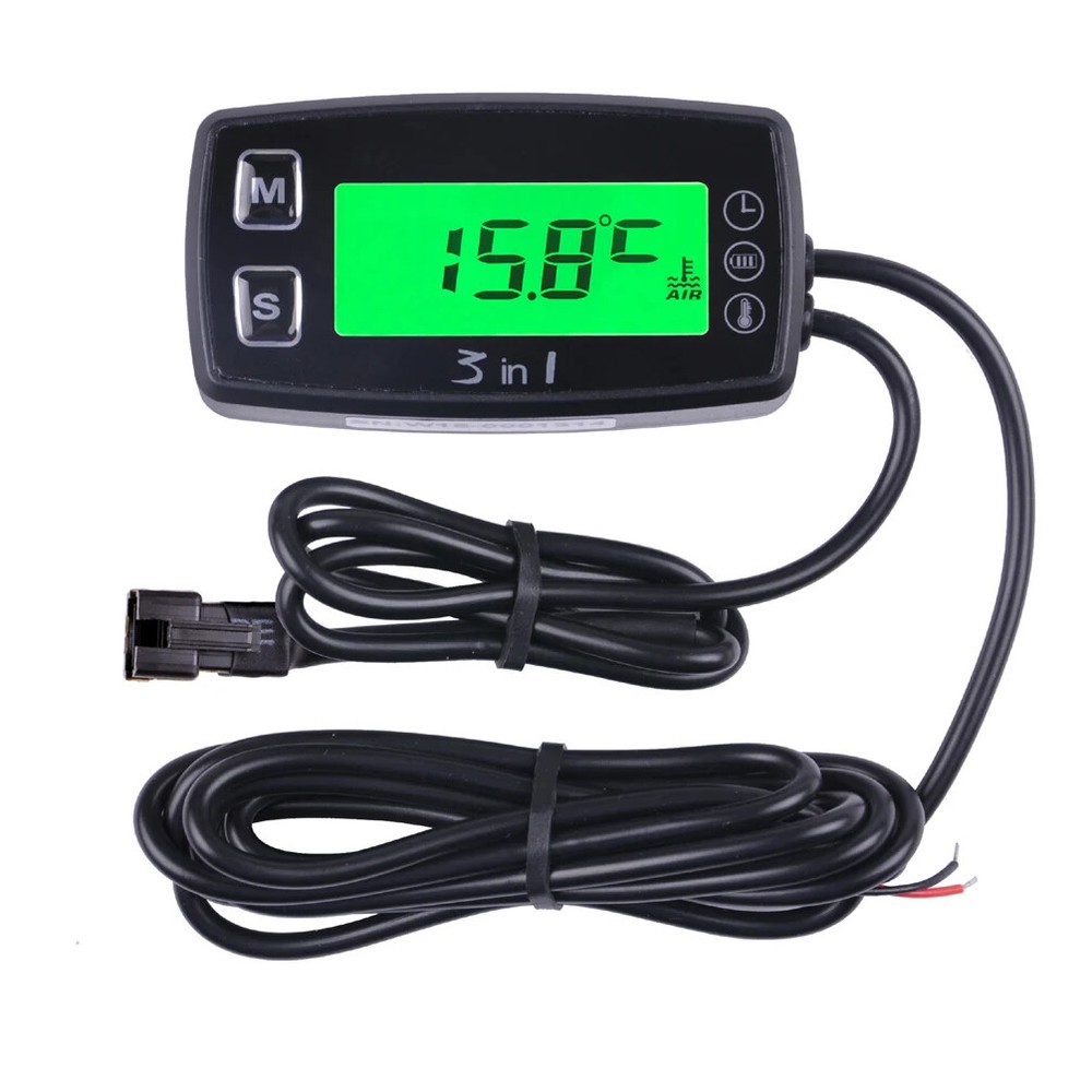 3 in 1 TEMP METER thermometer voltmeter clock temperature SENSOR voltage meter