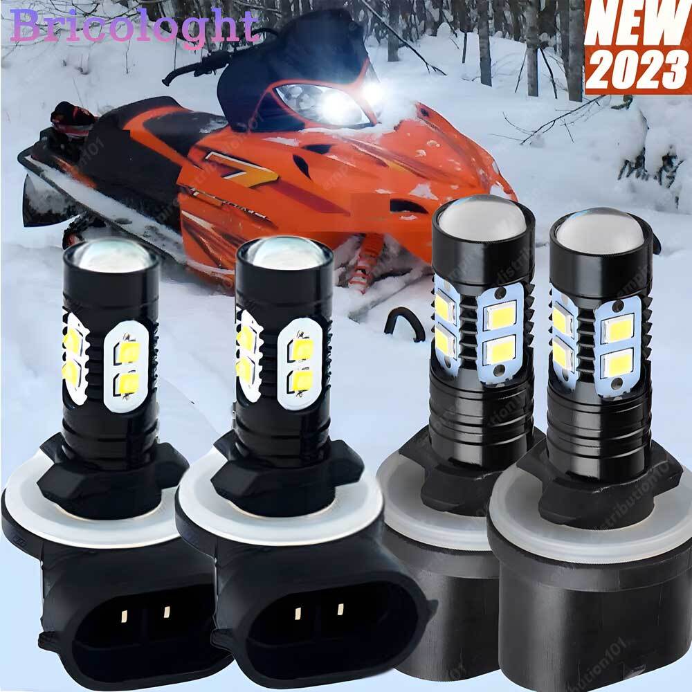 4x LED Headlights Combo Bulbs For Arctic Cat 0609-252 0609-251 High Low Beam Kit