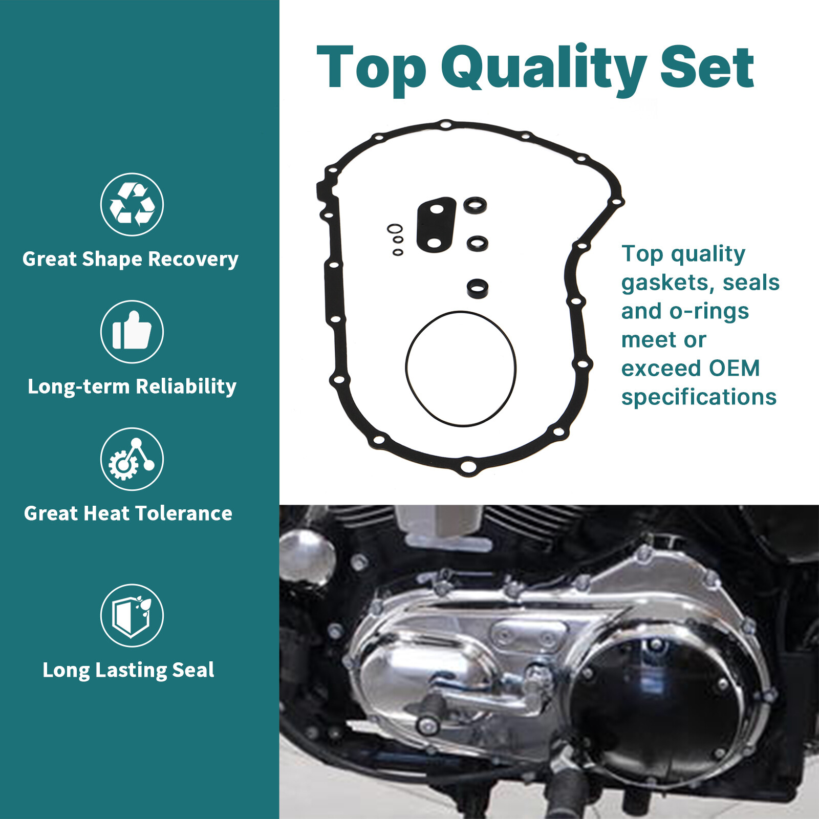 Extra Plate Friction Clutch Primary Cover Gasket for 04-20 Sportster XL 883 1200