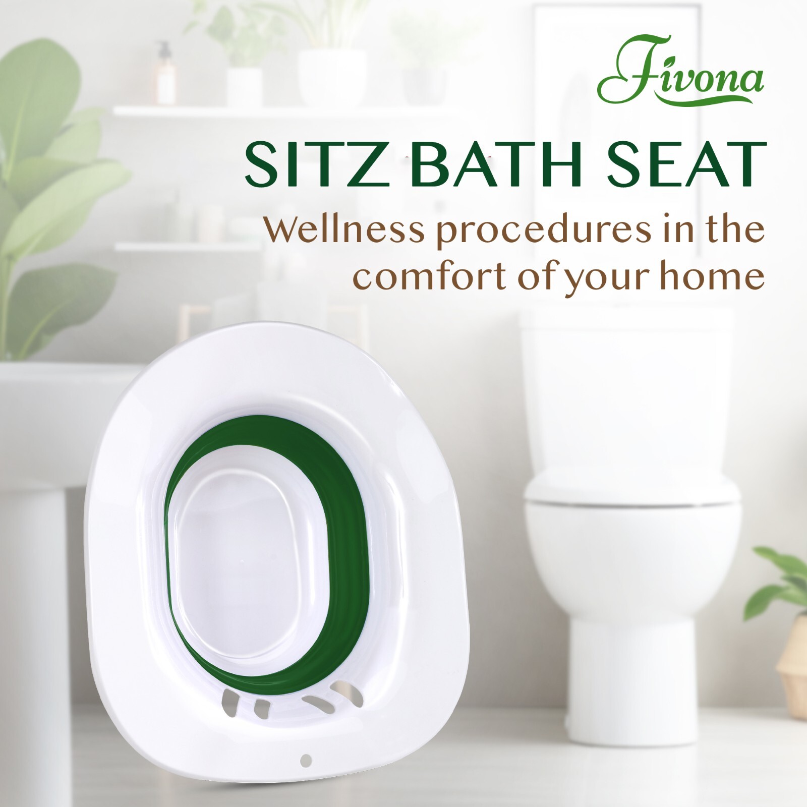 Fivona Expandable Sitz Bath Seat for Postpartum Hemorrhoid Care