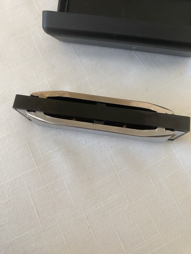 Silver Key C Harmonica With Hard Case