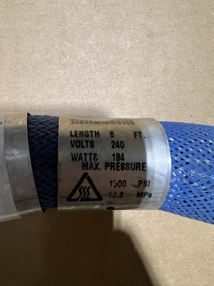 Nordson 6ft Hose PN 274792 Hot Melt Adhesive (blue) Rectangular Plug