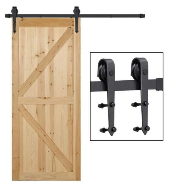 Modern Sliding Door Complete Set 200cm - Sliding Door System Complete Set - B...