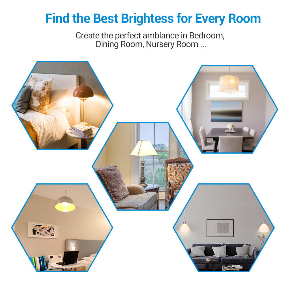 DEWENWILS Plug in Light Dimmer Switch For Dimmable LED Lights 6.6 ft Cord Black