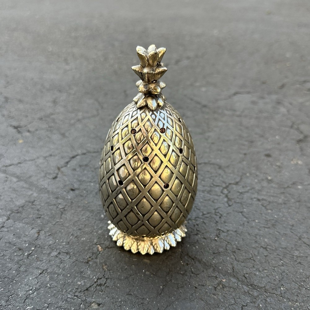 Eleanor Claire Design Pineapple Potpourri Statue - Silver Plate Vintage 5.75"