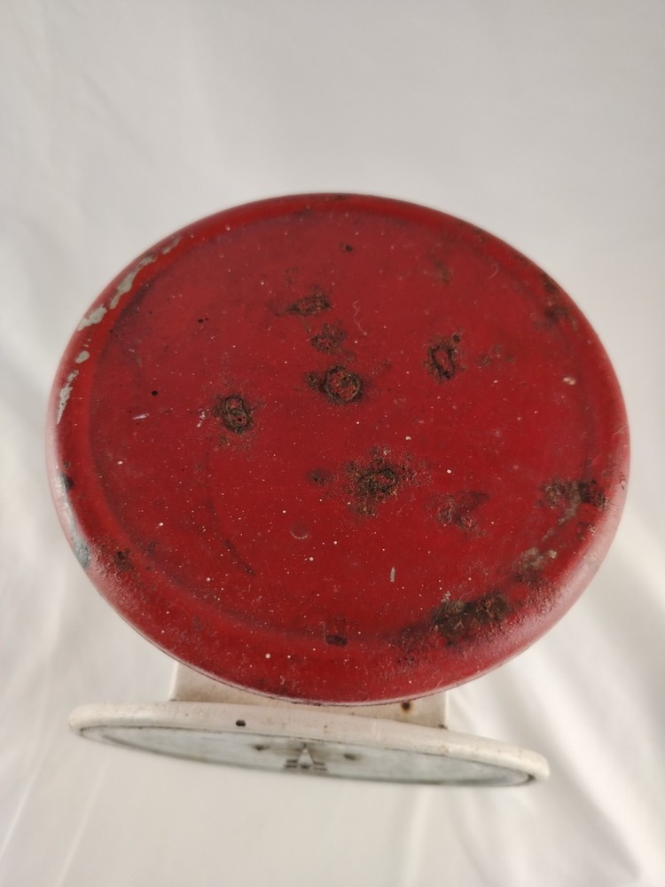 Vintage Red Way Rite Kitchen Scale Rustic Style 25 lbs.
