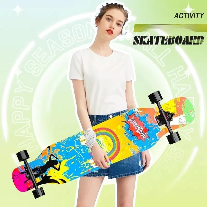 Customizable Patterns Supported， ProfessionalGrade AllRound Longboard，42Inch ...
