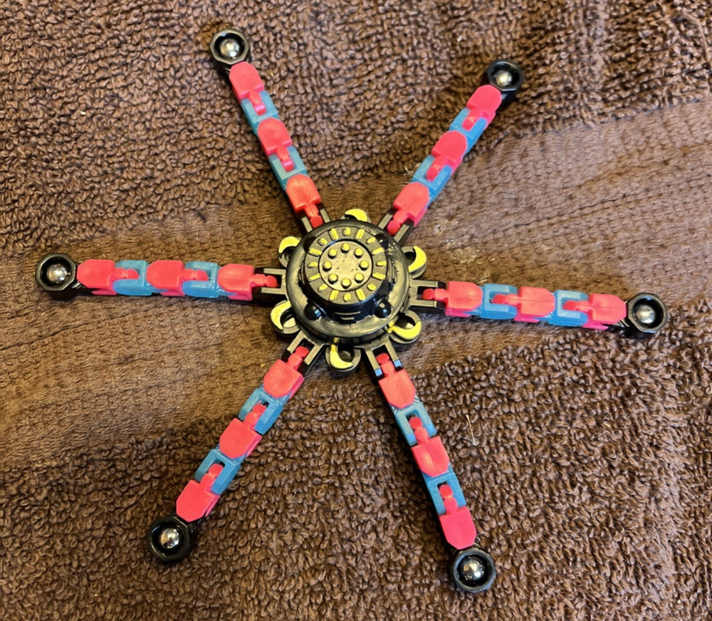 6 Transformable Fingertip Spin Top Fidget Spinner Transformable Multicolors￼