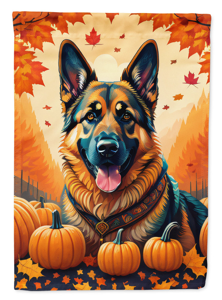 German Shepherd Fall Garden Flag - Durable, Double-Sided, Weatherproof