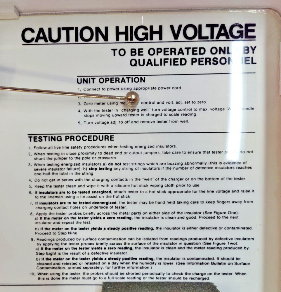 Hi-Test Detection Instruments JM-100 High Voltage Insulation Tester