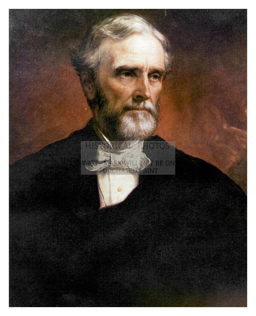 CIVIL WAR CONFEDERATE PRESIDENT JEFFERSON DAVIS 1874 8X10 PHOTOGRAPH REPRINT
