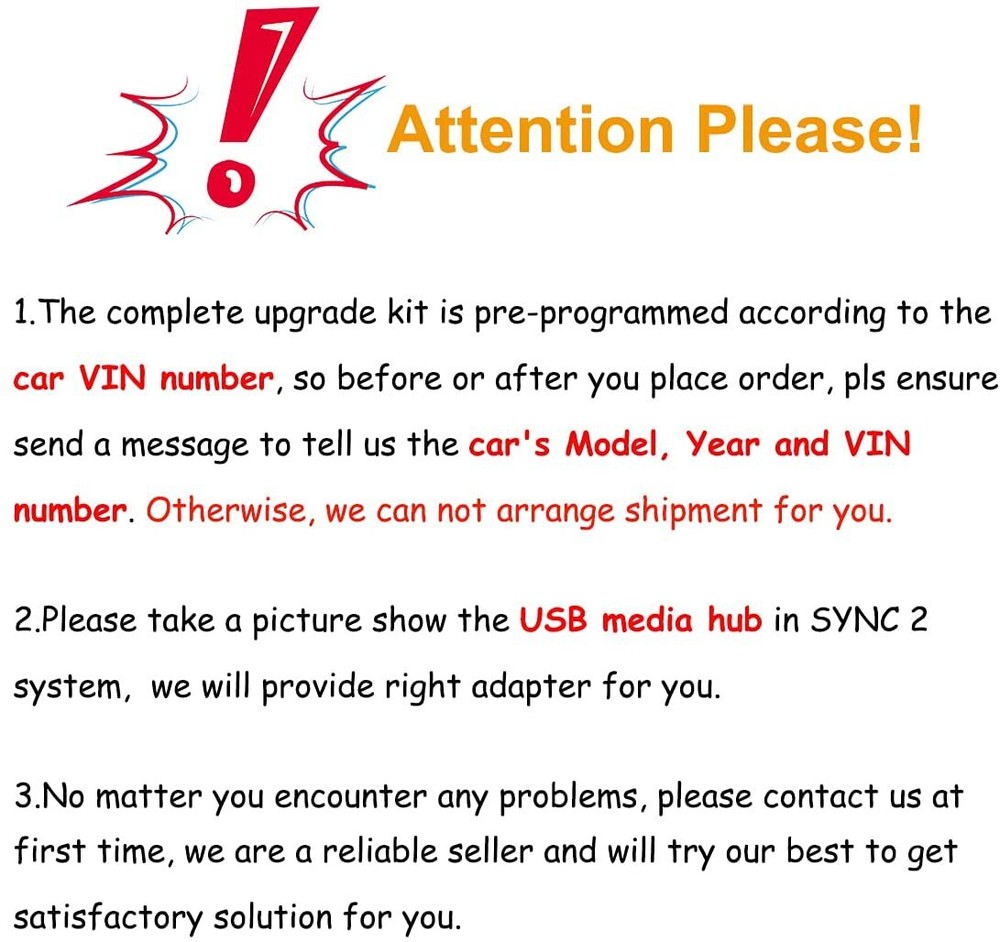 Factory SYNC 2 to SYNC 3 Upgrade Kit 3.4 Fit for Ford Sync3 APIM Module Carplay