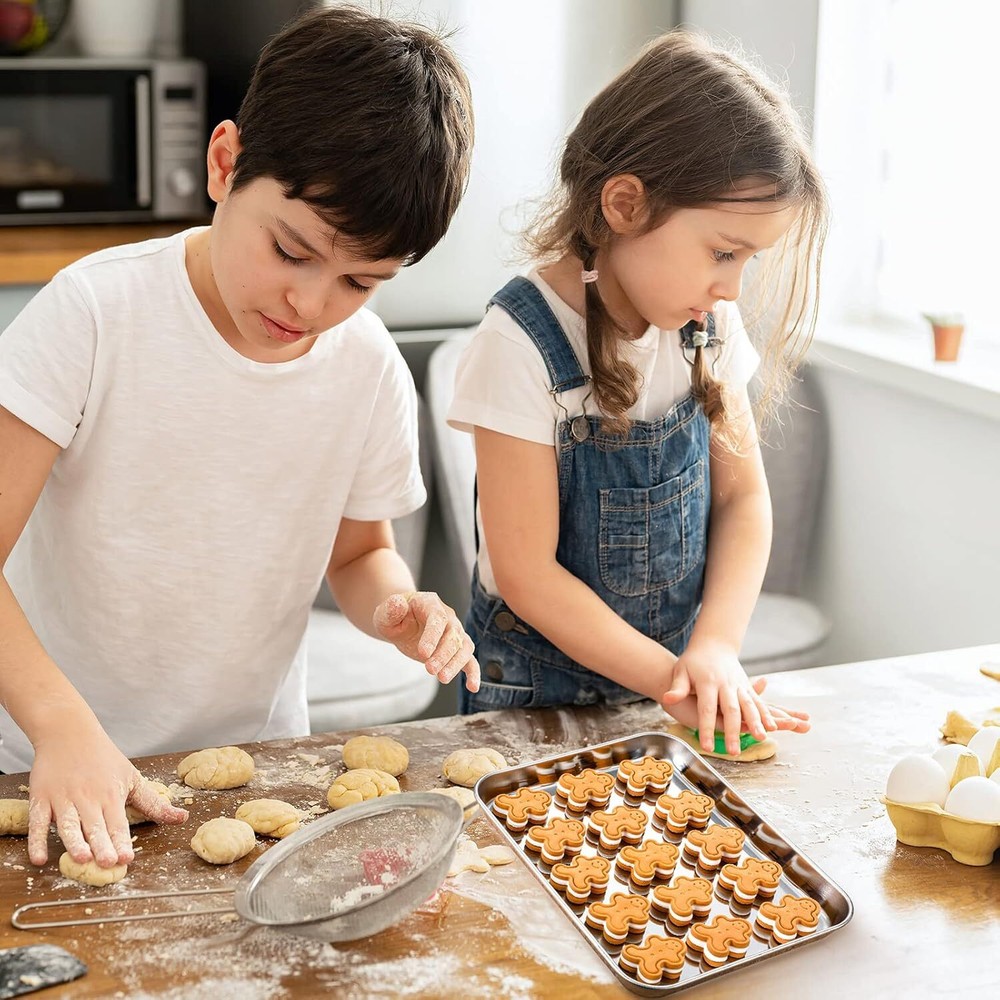 12 Piece Baking Pan Set, Stainless Steel Tray Rectangular Tray, Nonstick