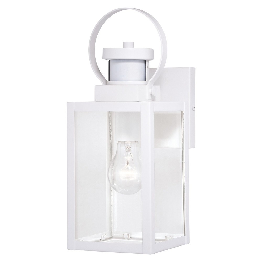 Medinah 1-Light Outdoor Motion Sensor in Transitional and Rectangular Style