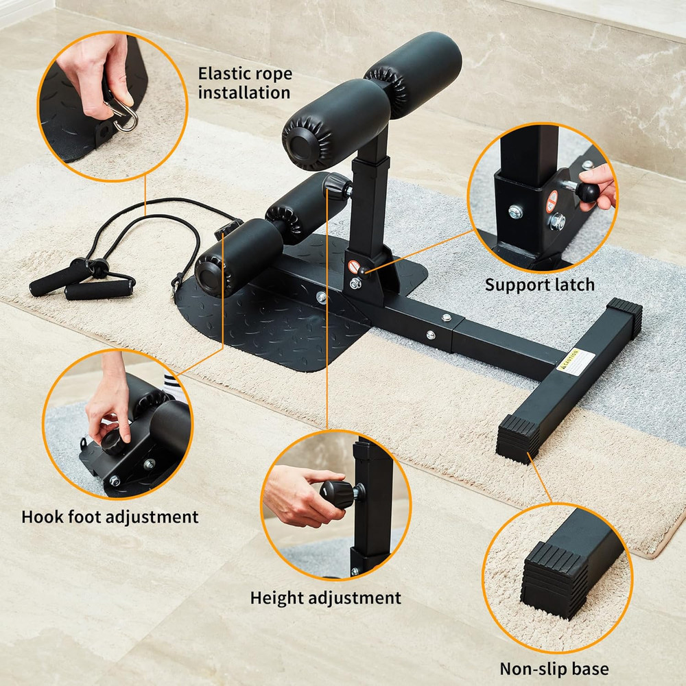 Deep Sissy Squat Bench Core Workout Multifunctional Leg Exercise Machine for Hom