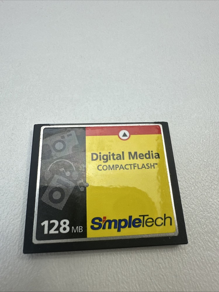Simple Tech Digital Media 128MB Compact Flash Card Camera Memory TESTED WORKING