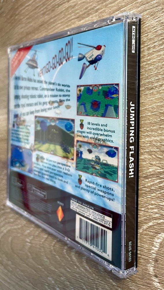 PlayStation 1 Replacement Case for Jumping Flash! PS1 Game