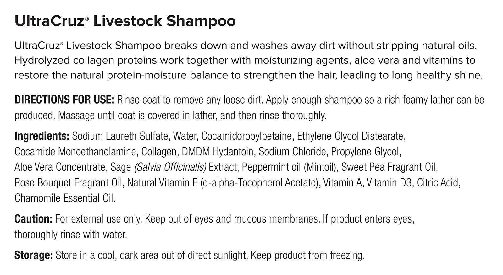 ® Livestock Shampoo, 16 oz