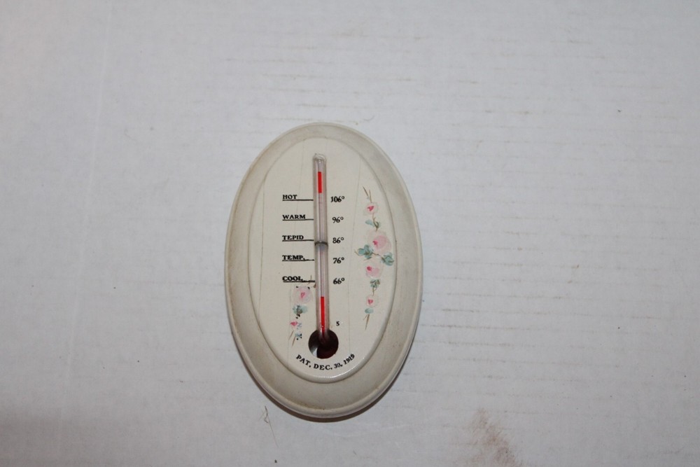 Vintage Baby Bath Thermometer With Box