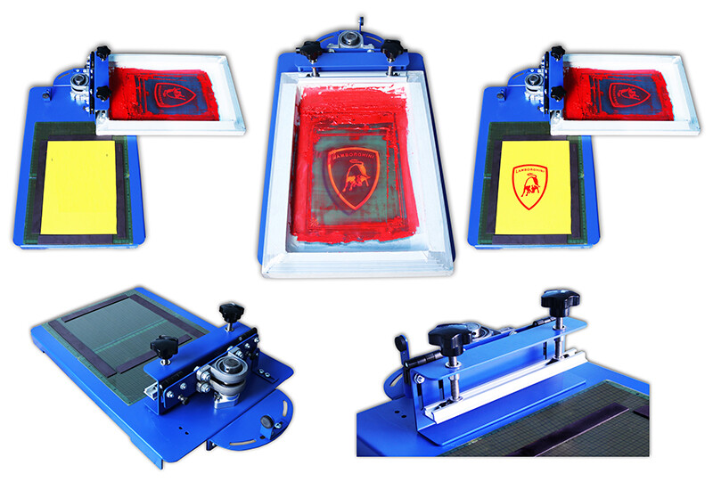 1 Color Spinning Screen Printer DIY 2 Drection Head Shaking Screen Printer Press