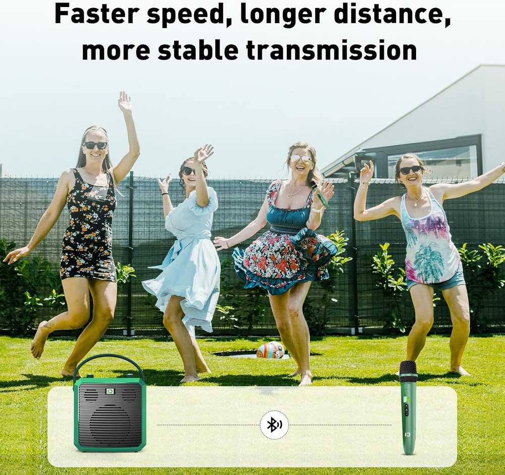 50W Bluetooth Voice Amplifier with Wireless Handheld Mic