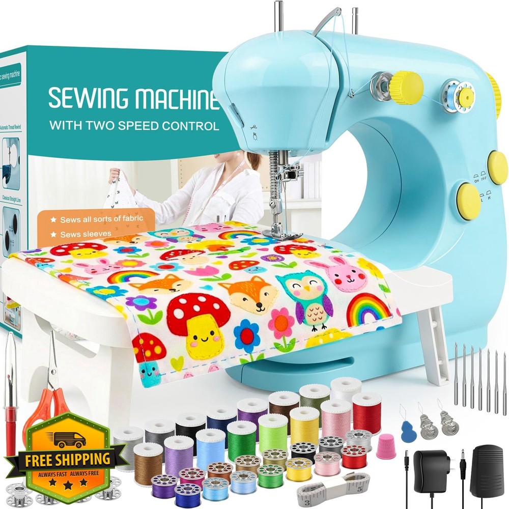 Mini Sewing Machine 2 Speed Beginner Extension Table Kit Portable