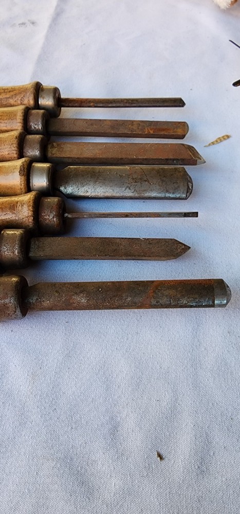 7 Vintage Craftsman Chisels Lathe Tools