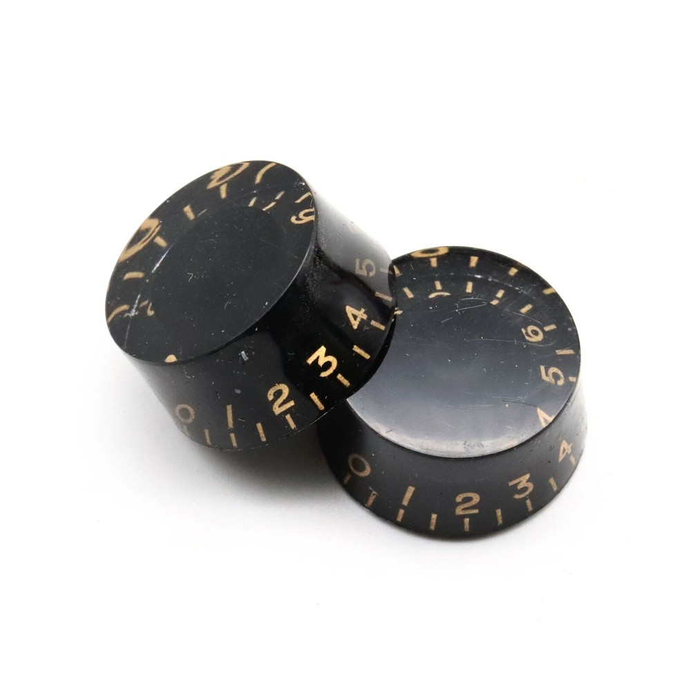 4Pcs Black Guitar Speed Control Knobs Tone Volume Knobs Pots for Electric Guitar