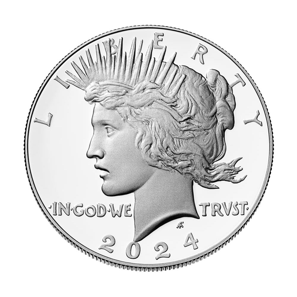 2024-S $1 Proof Peace Silver Dollar Box, OGP & COA