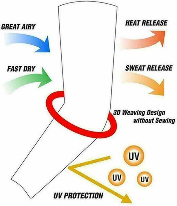 10PCS Tattoo Cooling Arm Sleeves Cover Outdoor Sport Summer UV Sun Protection US