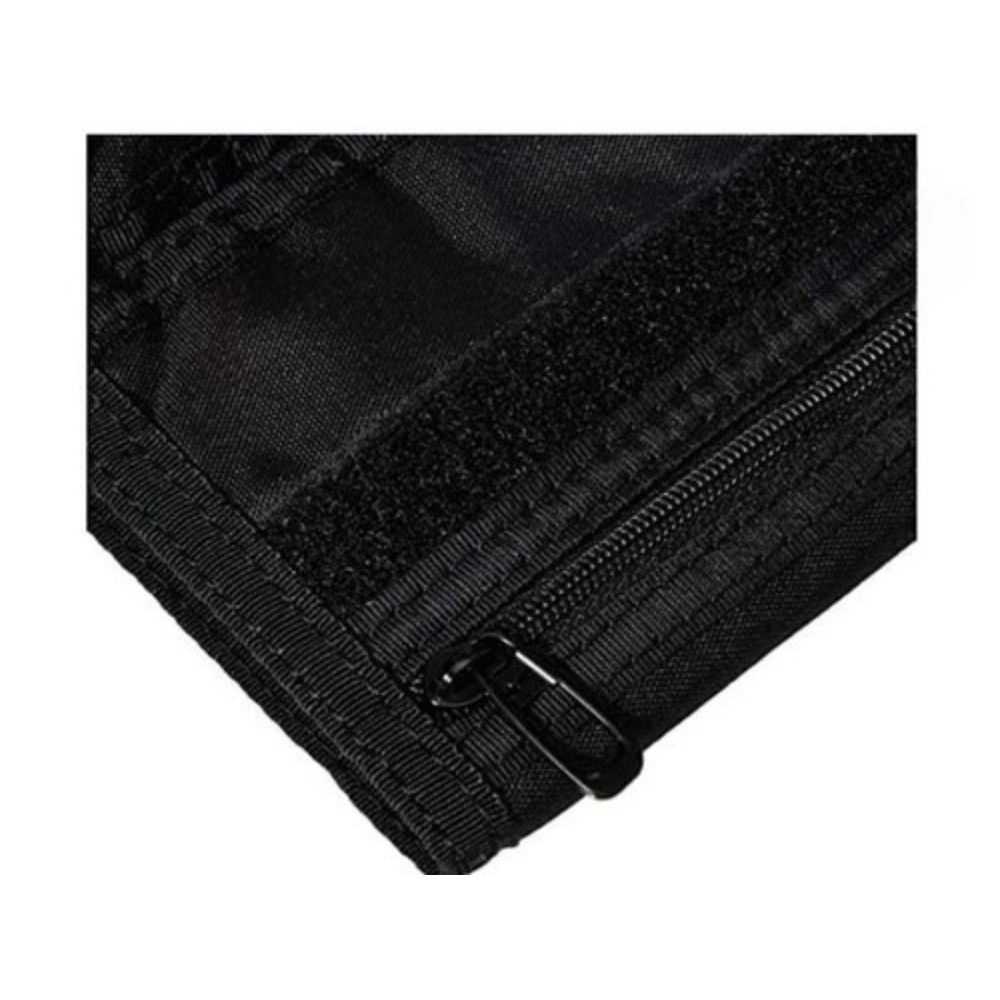 Nike Basic Black Tri-Fold Wallet – Zip Pocket & Closure – Unisex Compact