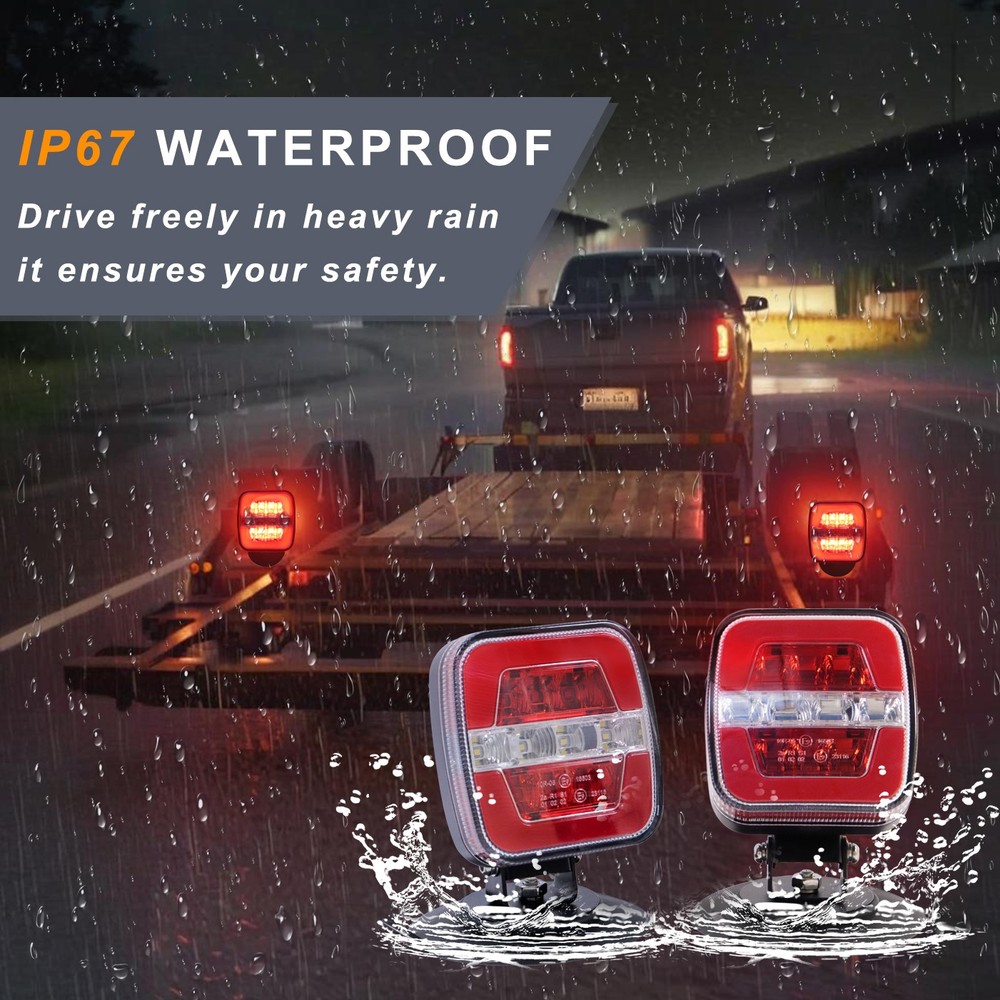 USB-C Wireless Trailer Tow Lights with Adjustable Magnetic Base