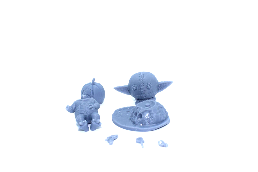 Grogu Sam Mashup Unassembled Model Kit Designed By Hex3D 2.95 in tall