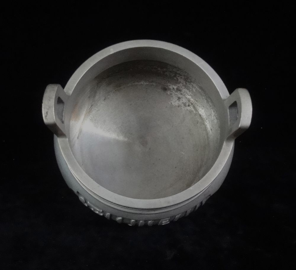 Old Chinese Censer Silver Bronze Two Handles Incense Burner "XuanDe" Marked