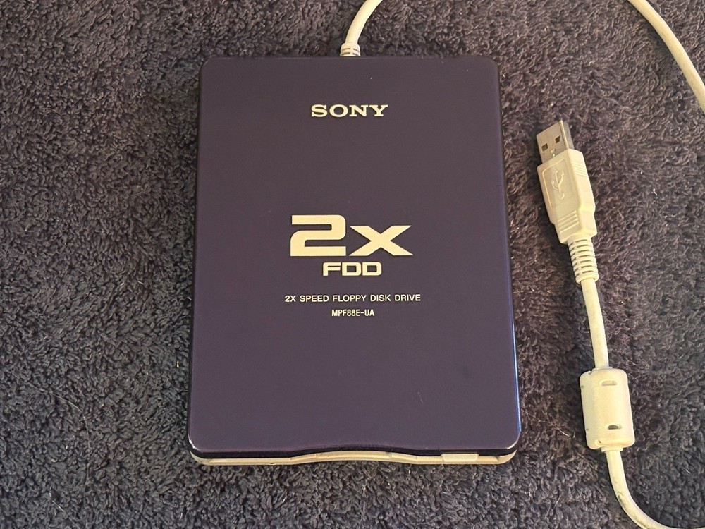 Read description Sony 2X FDD MPF88E USB External 3.5" Floppy Disk Drive Untested
