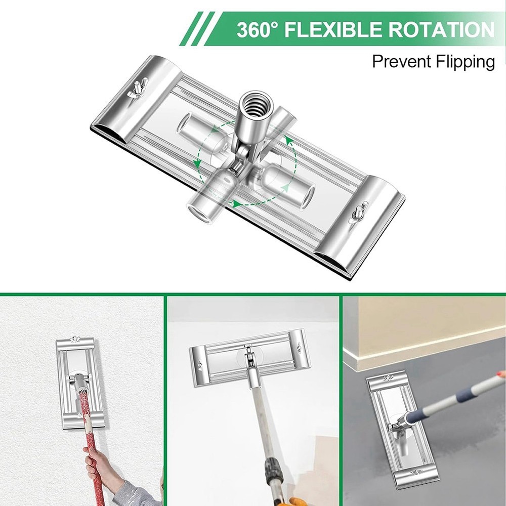 No-Flip Drywall Pole Sander Head with Release Clips, Universal Thread for2589