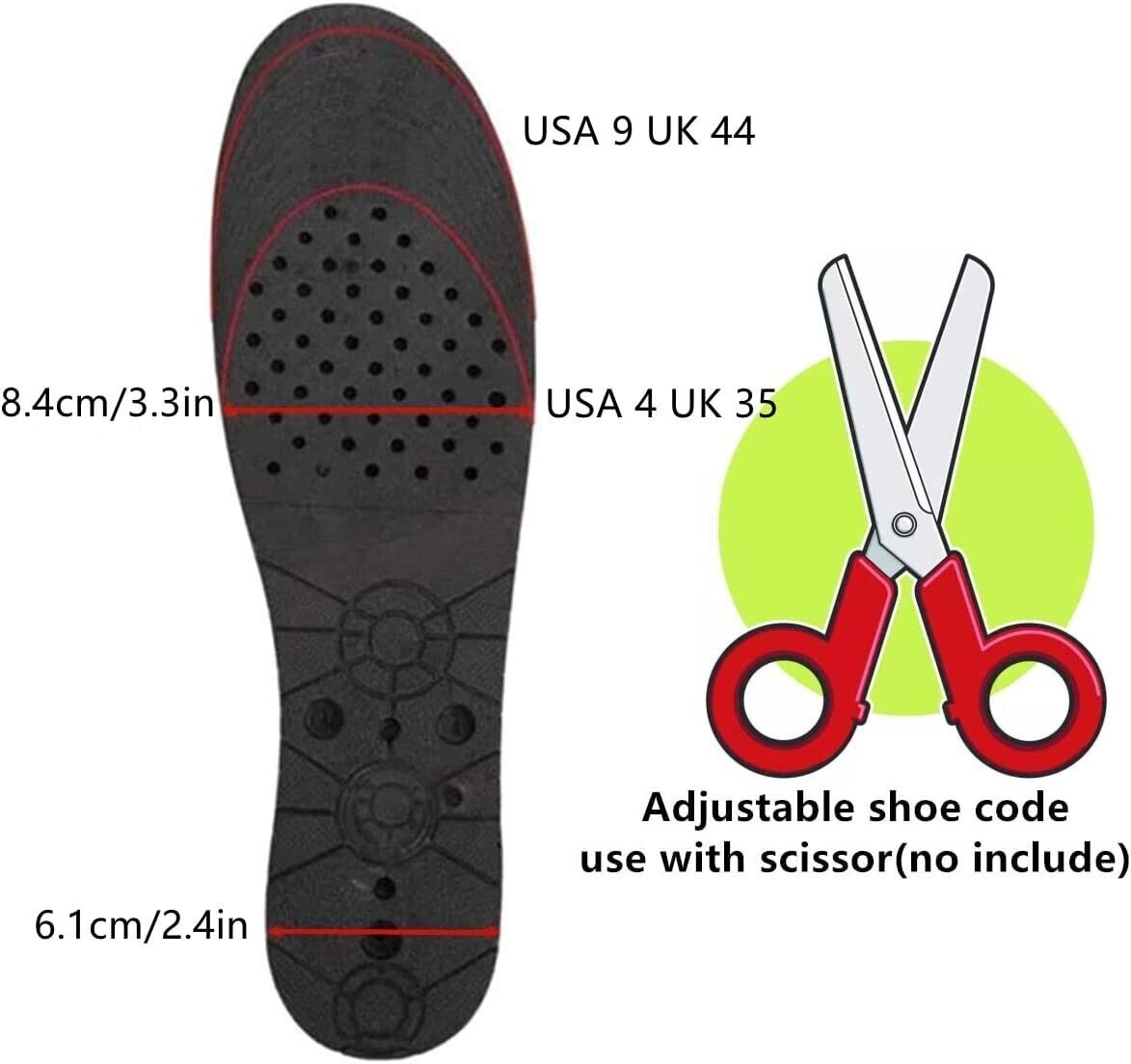 Men Women Invisible Height Increase Insole Heel Lift Taller Shoe Inserts Pad NEW